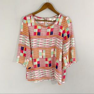 Umgee Geometric Blouse Small